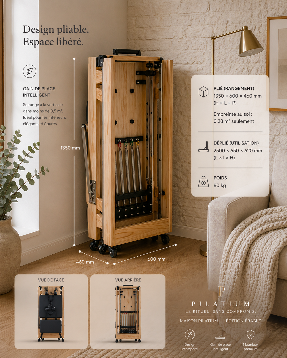 Reformer Pilates Pliable | Édition Érable