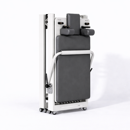 Reformer Pilates Pliable Studio – Édition Aluminium Blanc