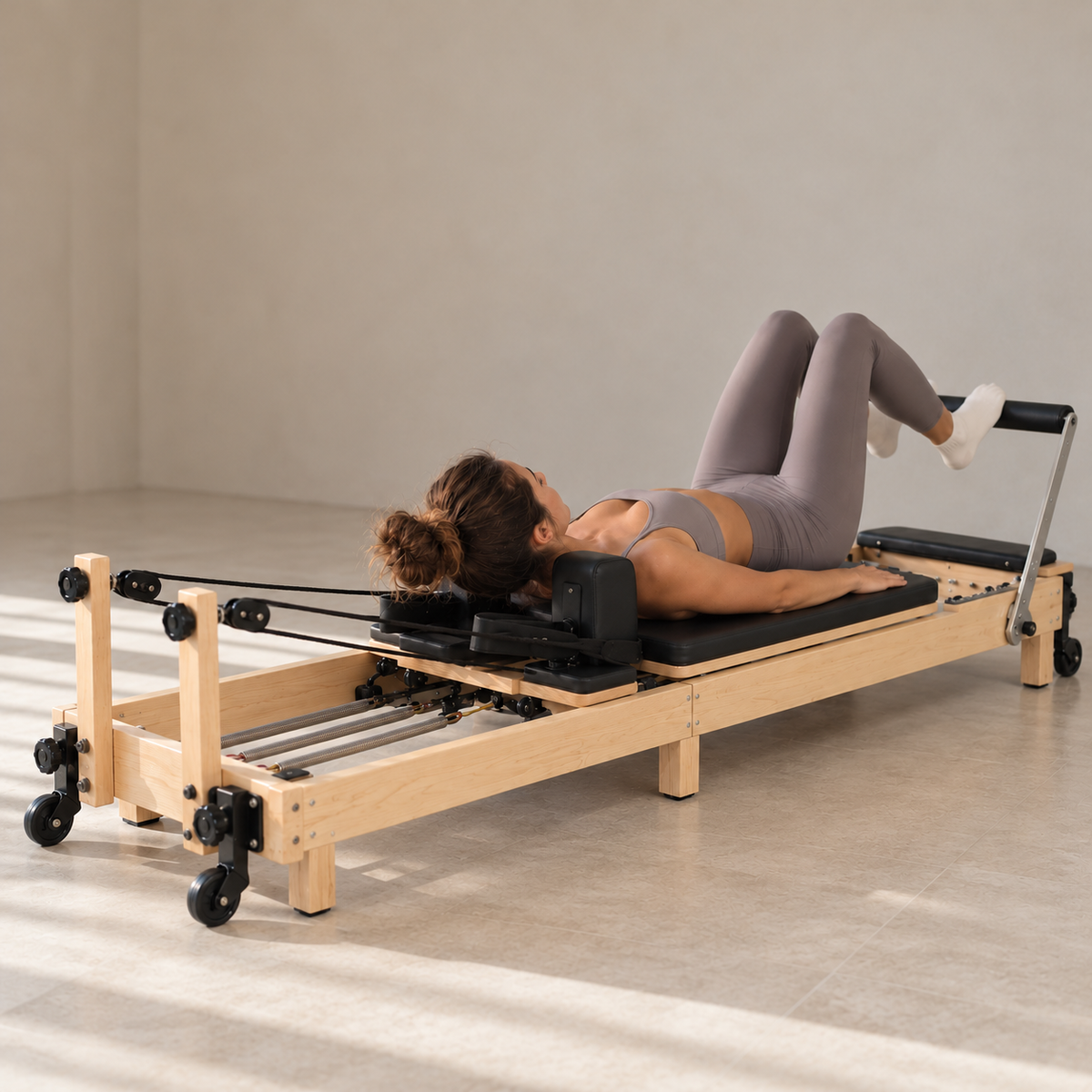Reformer Pilates Pliable en Bois d'Érable | PILATIUM